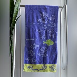 Vibrant Beach Towel with Fish Design